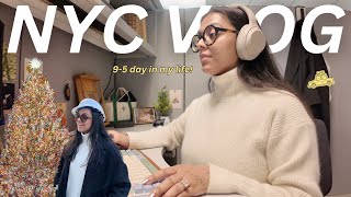 NYC VLOG 🎄 corporate 9-5 work day in my life (climbing the rockefeller xmas tree??)