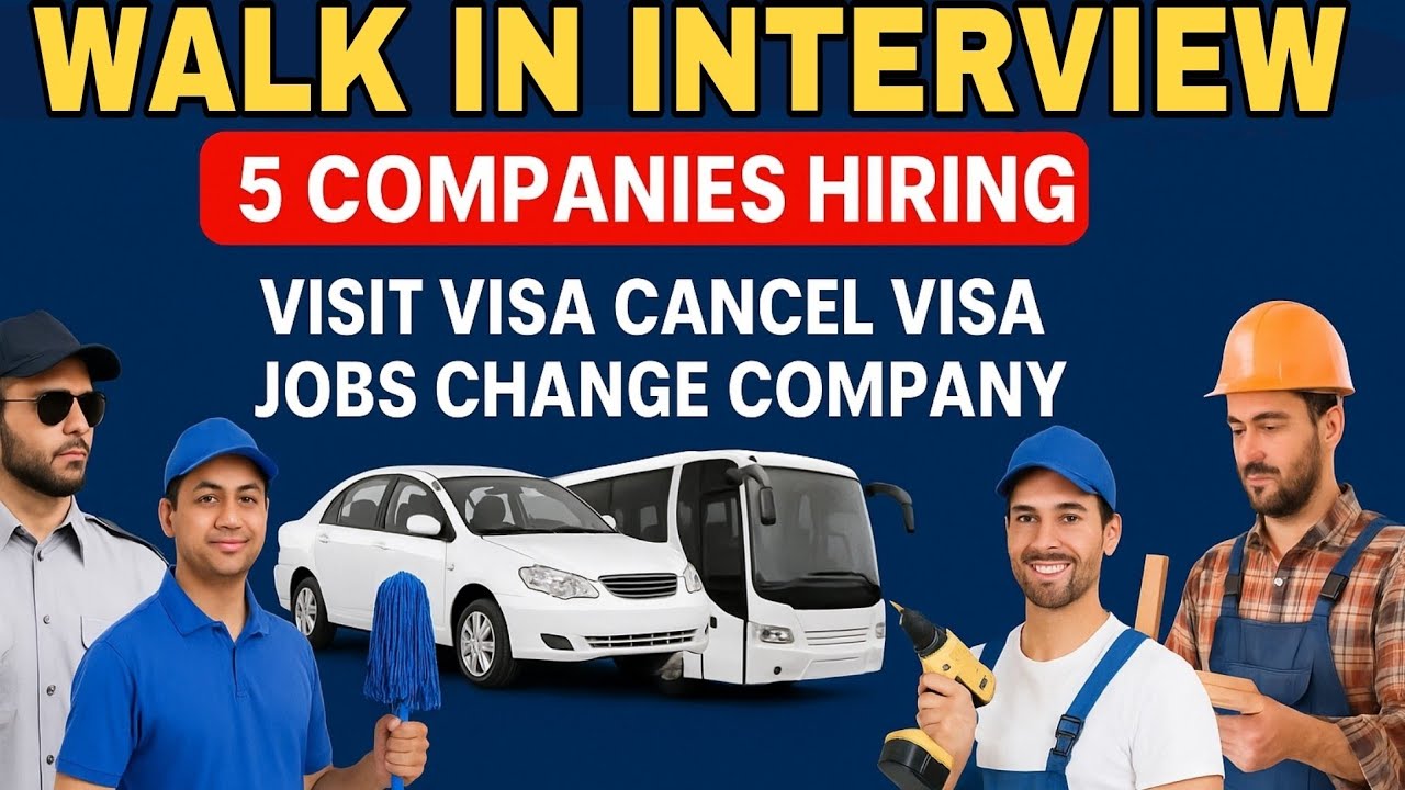 walk in interview dubai, dubai walk in interview, Top 5 companies hiring. Visit visa jobs