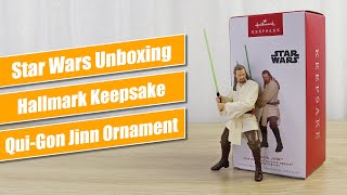 Hallmark Keepsake 2024 Qui-Gon Jinn Christmas Tree Ornament - Star Wars Unboxing