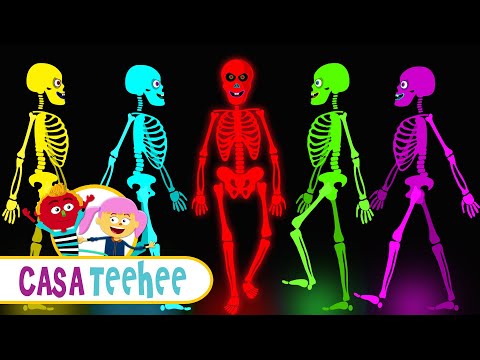 NOVO! Os Esqueletos Malucos Coloridos e Mais Músicas Para Crianças | Casa Teehee