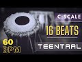 Teentaal lehra 16 Beats | Israj  | 60 Bpm | Raag Saraswoti | C - Scale