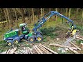 🌲*DEERE in forest* • John Deere 1270G • Forstbetrieb Klotz • Harvester in Action • Part-1 🌲