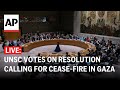 LIVE: UN Security Council adopts cease-fire resolution aimed at ending Israel-Hamas war in Gaza
