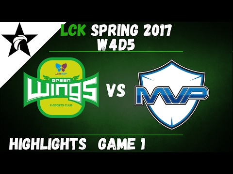 JAG vs MVP Highlights Game 1 LCK Spring W4D5 2017 Jin Air Green Wings vs MVP