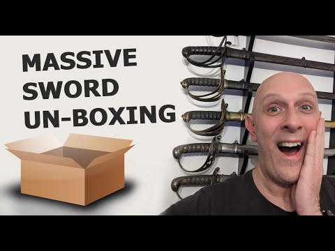 What's in the Box? Lots of ANTIQUE SWORDS to look at