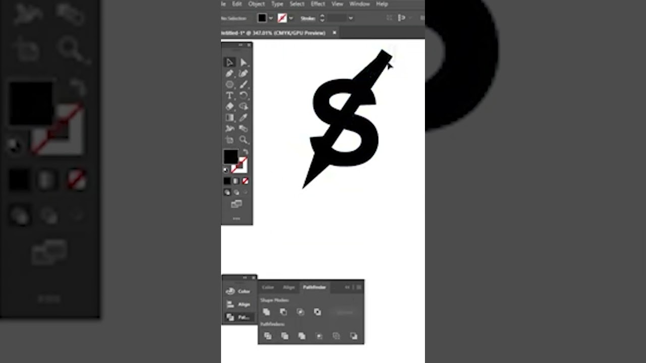 Illustrator Tutorial   S Letter Logo Design   How to make logo design in Adobe Illustrator #graphics