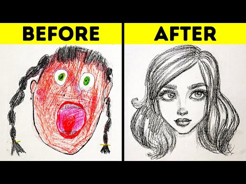 25 EASY DRAWING TRICKS FOR BEGINNERS || SIMPLE DRAWING AND PAINTING TUTORIALS AND TIPS