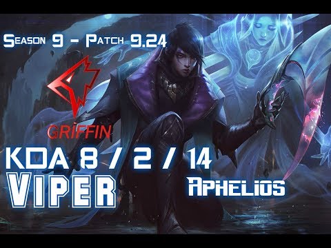 GRF Viper APHELIOS vs YASUO ADC - Patch 9.24 KR Ranked