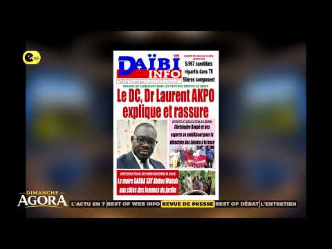 DIMANCHE AGORA DU 04 10 2026 REVUE DE PRESSE
