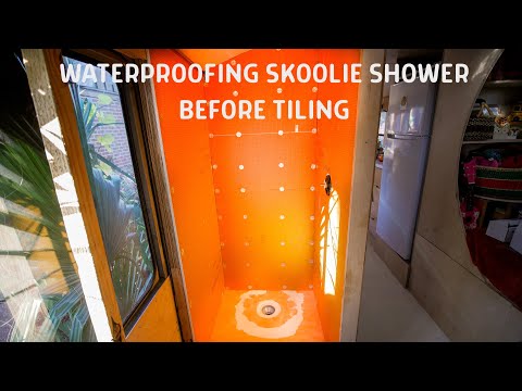 Building a Shower In a School Bus Conversion: Modular Kerdi Schluter System Install