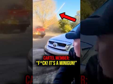 Cartel Gets SHREDDED By MINIGUN 💥#shorts #justice #cartel