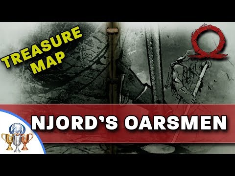 God of War Treasure Map - Njord's Oarsmen - Map and Dig Spot Locations (Bonus Platinum Trophy Pop)