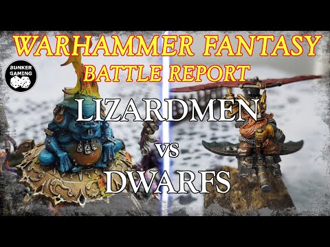 WARHAMMER 8th ed BATTLE REPORT: Lizardmen vs Dwarfs