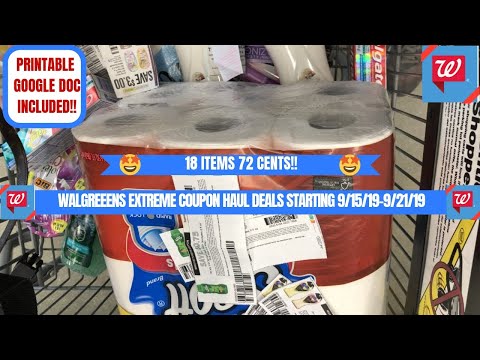 WALGREENS EXTREME COUPON HAUL DEALS STARTING 9/15/19|GRAB 18 ITEMS FOR ONLY .72 CENTS 😍EASY DEALS Video