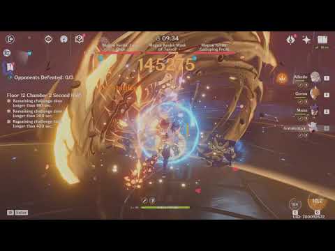 Genshin Impact Itto DMG in abyss 12-2-2.