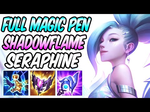 SHADOWFLAME K/DA SERAPHINE MID FULL MAGIC PEN DARK HARVEST New Build & Runes S12 | League of Legends
