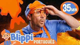 Blippi Explora um Vulcão! | Melhores Episódios do Blippi! | Vídeos Educativos para Crianças
