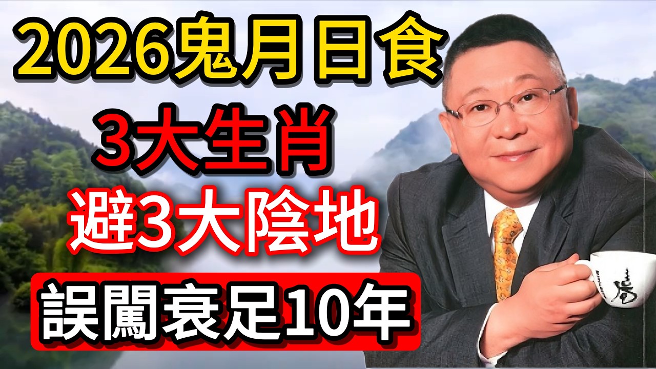 【李居明】2026鬼門開撞日全食！3個生肖千祈避開3個煞地，亂入隨時衰足十年｜