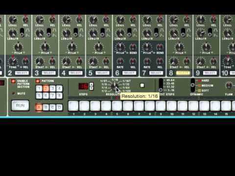 Drum Pattern in Reason Redrum