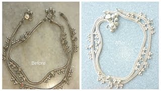 How to clean silver Anklets at home