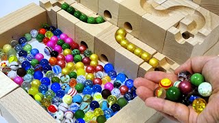 Marble run race ASMR ☆ Wooden Cuboro marble run.Compilation video! Colorful balls.