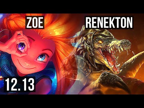 ZOE vs RENEKTON (MID) | 2/1/8, 1.0M mastery | KR Master | 12.13