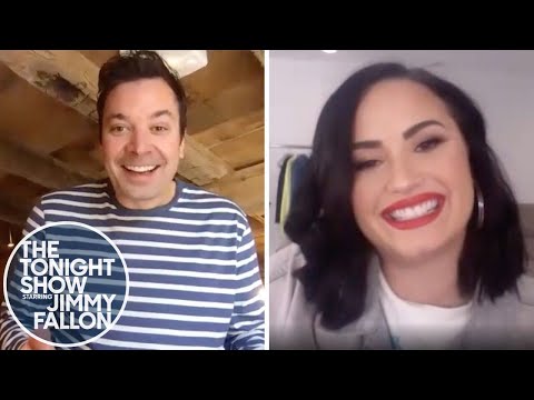 デミ・ロヴァートとジミーがお互いの肖像画を描き合う (Demi Lovato and Jimmy Paint Each Other's Portraits)