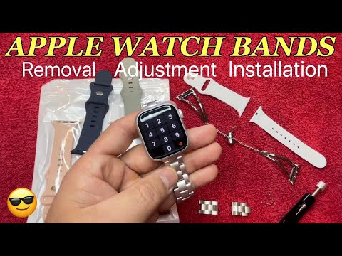 APPLE WATCH BAND CHANGE and ADJUSTMENT - How to Remove Adjust and Replace Bands on an Apple Watch