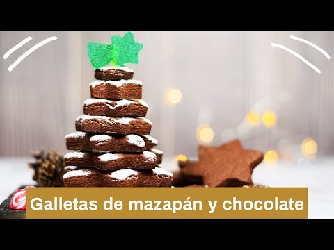 Galletas de mazapán y chocolate