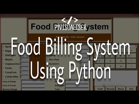 Food Billing System Using Python For Resteraunts | GUI | tkinter | Python Projects