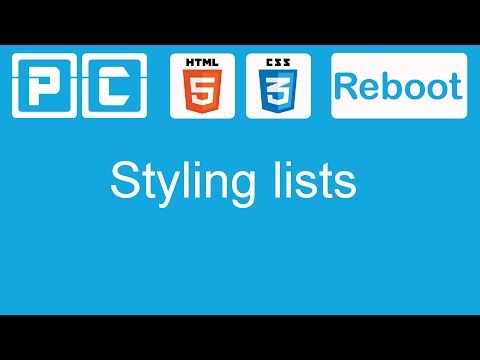 HTML5 and CSS3 beginners tutorial 28 - styling lists