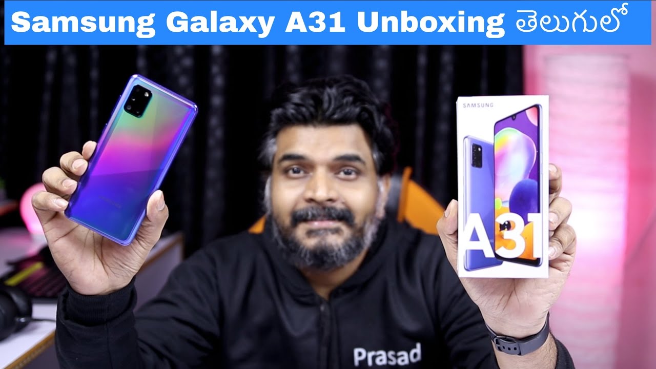 Samsung Galaxy A31 Unboxing & initial impressions ll in Telugu ll