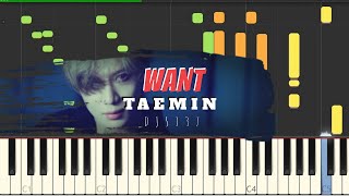 TAEMIN 태민 &#39;WANT&#39; + Outro Piano Cover [Sheets]