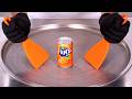 Mini Fanta Orange Ice Cream Rolls Satisfying Visual ASMR