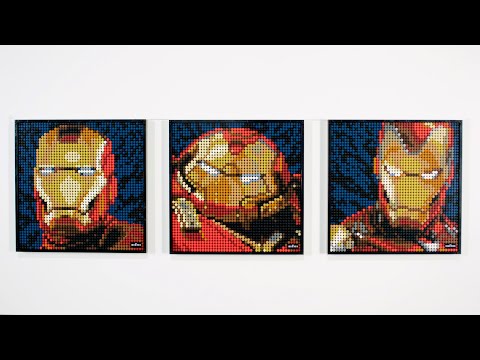 Vidéo LEGO Art 31199 : Iron Man de Marvel Studios