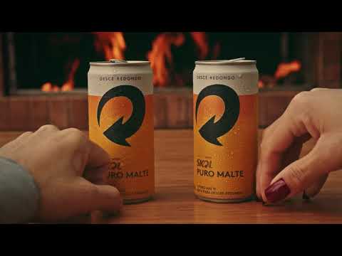 Skol Puro Malte na beira da lareira