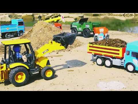 Police car, JCB Excavator, Construction Vehicles catch thief - Toy for kids