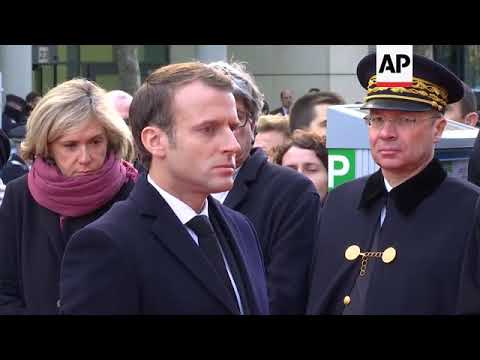 Macron arrives to mark 2nd anniversary of Paris attacks