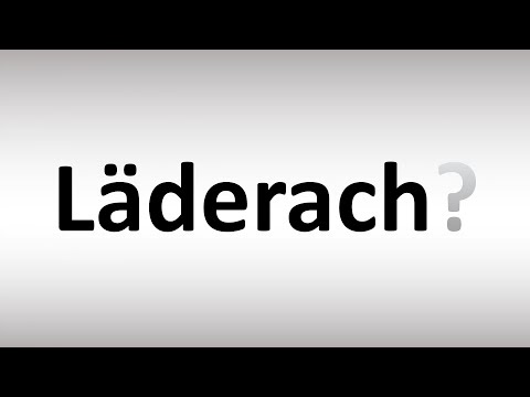 How to Pronounce Laderach (Chocolate Brand)