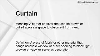 Curtain Meaning