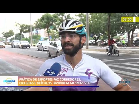 Prática de esportes faz corredores, ciclistas e veículos dividirem as mesmas vias 24 02 2021