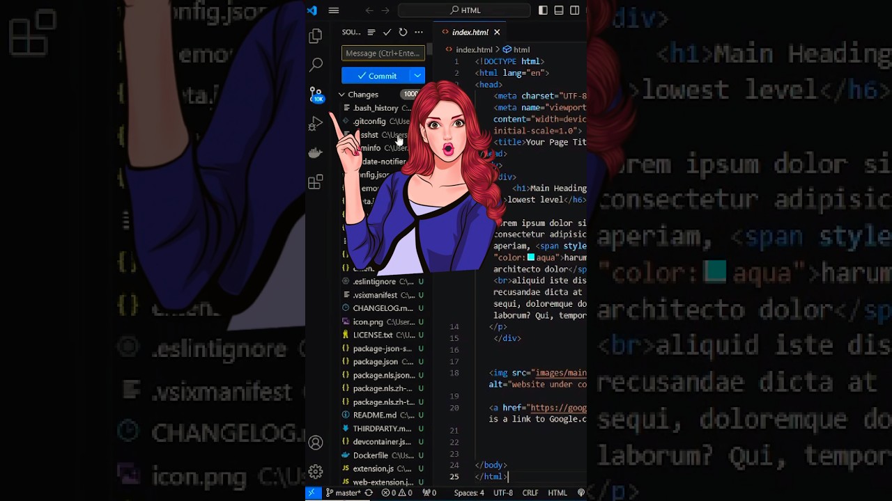 Do this if you see 10k+ changes to be committed in VSCode. #coding #codingtips #vscode #code