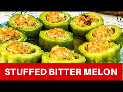 Stuffed bitter melon with minced pork (Chinese style bitter melon / bitter gourd recipe)