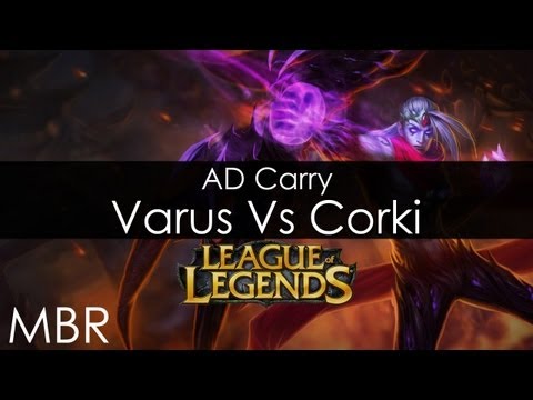 League of Legends - Varus AD Carry Vs Corki Gameplay - HD