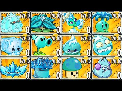 All ICE Plants Max LEVEL Power-Up! vs All Zombies (Modern Day) in Plants vs. Zombies 2