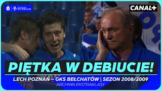 PIERWSZY MECZ LEWANDOWSKIEGO W EKSTRAKLASIE! LECH POZNAŃ - GKS BEŁCHATÓW, SEZON 2008/09, SKRÓT MECZU