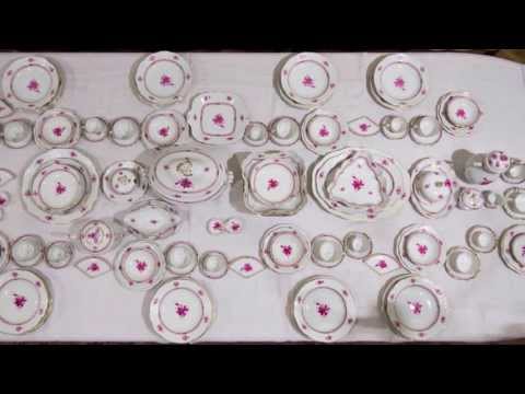 Herendi Apponyi mintás készlet / Serviço de porcelana Herend com padrão Apponyi
