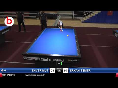 ENVER MUT & ERKAN ESMER Bilardo Maçı - 2019 TÜRKİYE KUPASI 2.ETAP ERKEKLER-1.TUR