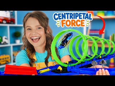 Race Cars for Kids with Silly Miss Lily | Learn with Toy Cars, Centripetal Force & Giant Loop Track - Kingdom Kids Zone, Little Learners, Shows - Paisley's Corner - Educational Videos for Kids