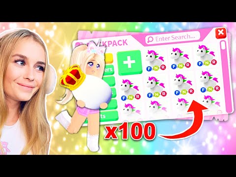 Opening 100 ROYAL EGGS To Get LEGENDARY NEON UNICORNS In Adopt Me! (Roblox)